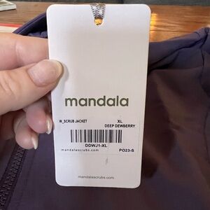 Mandala Deep Dewberry Scrub Jacket